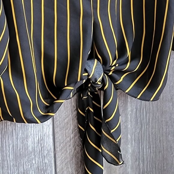 Striped V-Neck Blouse - Picture 3 of 4